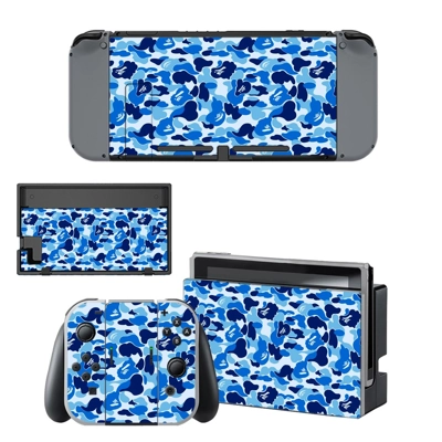 Blue Camouflage decal skin for Nintendo Switch Console and.. Blue Camouflage decal skin for Nintendo Switch Console and..