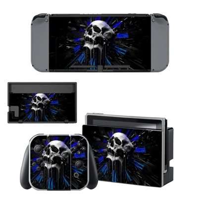Skull clock decal skin for Nintendo Switch Console and Con.. Skull clock decal skin for Nintendo Switch Console and Con..