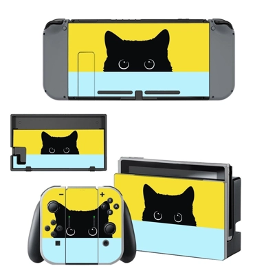 Black cat decal skin for Nintendo Switch Console and Contr.. Black cat decal skin for Nintendo Switch Console and Contr..