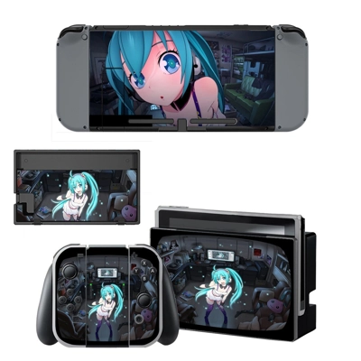 Hatsune Miku decal skin for Nintendo Switch Console and Co.. Hatsune Miku decal skin for Nintendo Switch Console and Co..