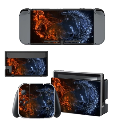 Dicolor splash decal skin for Nintendo Switch Console and .. Dicolor splash decal skin for Nintendo Switch Console and ..