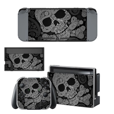Floral skull decal skin for Nintendo Switch Console and Co.. Floral skull decal skin for Nintendo Switch Console and Co..