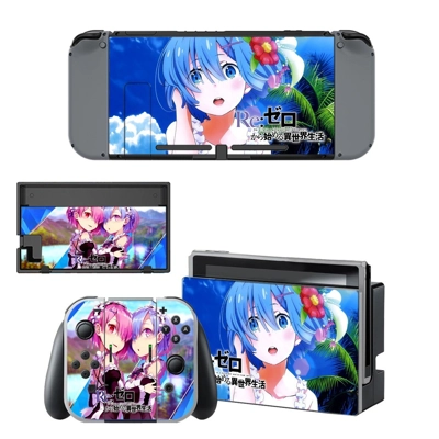 Re zero decal skin for Nintendo Switch Console and Control.. Re zero decal skin for Nintendo Switch Console and Control..