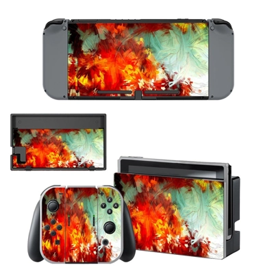 Painted plant decal skin for Nintendo Switch Console and C.. Painted plant decal skin for Nintendo Switch Console and C..