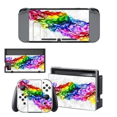 Colorful wallpaper decal skin for Nintendo Switch Console .. Colorful wallpaper decal skin for Nintendo Switch Console ..