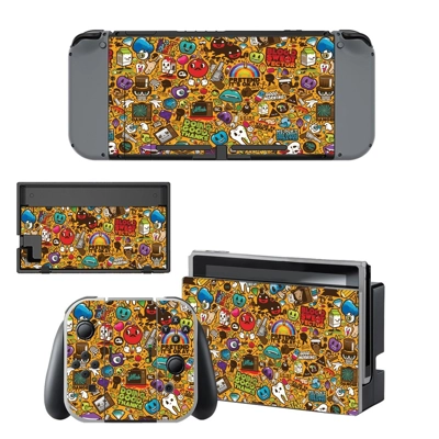 Sticker bomb decal skin for Nintendo Switch Console and Co.. Sticker bomb decal skin for Nintendo Switch Console and Co..