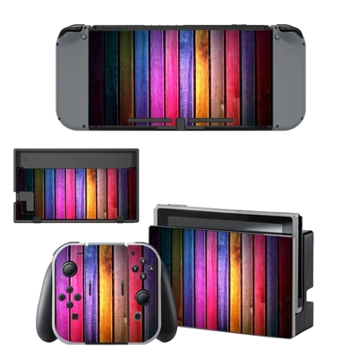 Colorful wooden board decal skin for Nintendo Switch Conso.. Colorful wooden board decal skin for Nintendo Switch Conso..