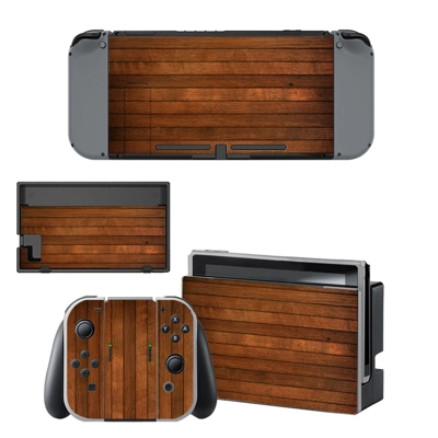 Wooden board decal skin for Nintendo Switch Console and Controllers