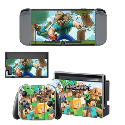 Minecraft decal skin for Nintendo Switch Console and Controllers