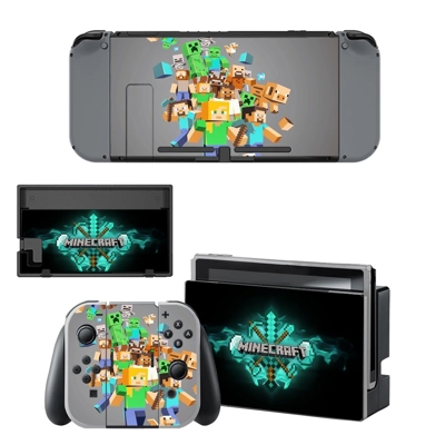 Minecraft decal skin for Nintendo Switch Console and Controllers