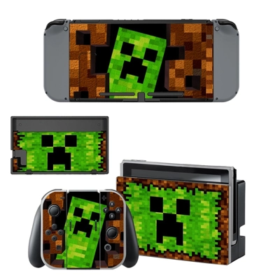 Minecraft decal skin for Nintendo Switch Console and Controllers