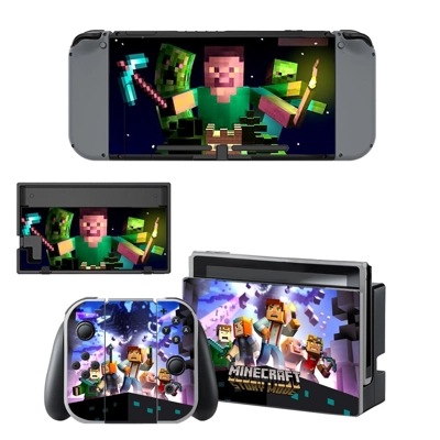 Minecraft decal skin for Nintendo Switch Console and Controllers