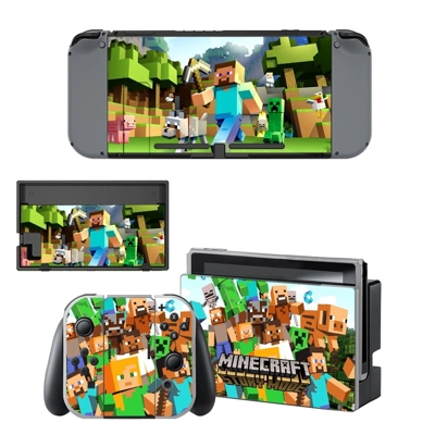Minecraft decal skin for Nintendo Switch Console and Controllers