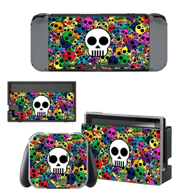 Cartoon skull decal skin for Nintendo Switch Console and Controllers