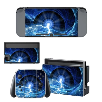 Lightning Galaxy decal skin for Nintendo Switch Console and Controllers