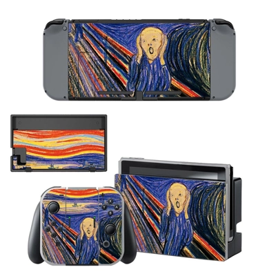 The Scream decal skin for Nintendo Switch Console and Controllers