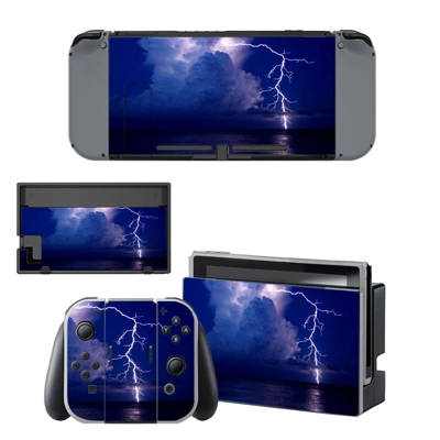 Lightning cloudy sky decal skin for Nintendo Switch Console and Controllers