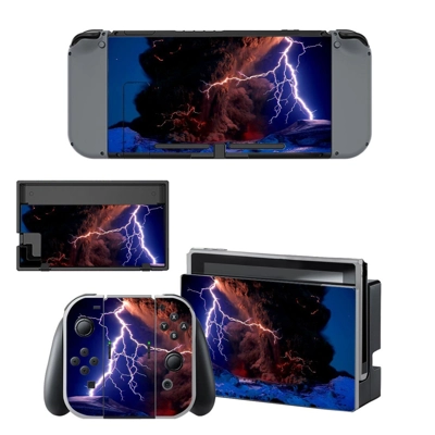 Lightning cloudy sky decal skin for Nintendo Switch Console and Controllers