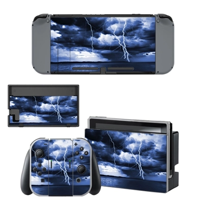 Lightning cloudy sky decal skin for Nintendo Switch Console and Controllers