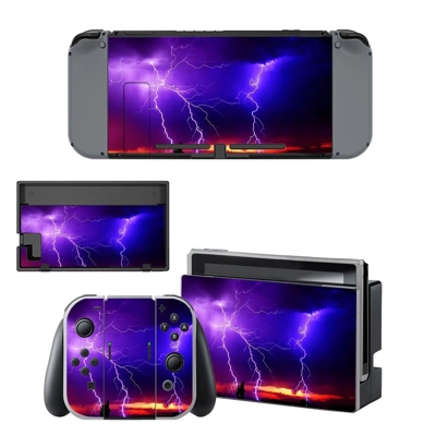 Lightning cloudy sky decal skin for Nintendo Switch Console and Controllers