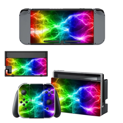 Abstract lightning decal skin for Nintendo Switch Console and Controllers