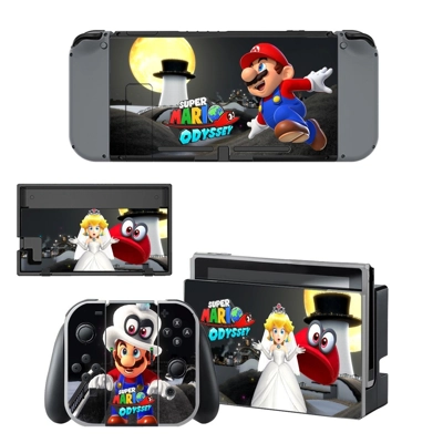 Super Mario Odyssey decal skin for Nintendo Switch Console and Controllers