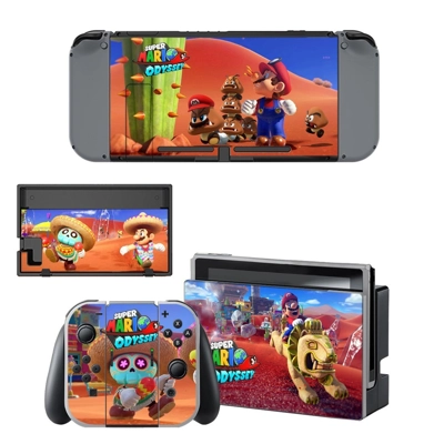 Super Mario Odyssey decal skin for Nintendo Switch Console and Controllers