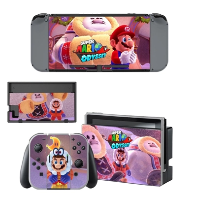 Super Mario Odyssey decal skin for Nintendo Switch Console.. Super Mario Odyssey decal skin for Nintendo Switch Console..