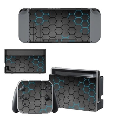 Metal Net Pattern decal skin for Nintendo Switch Console and Controllers