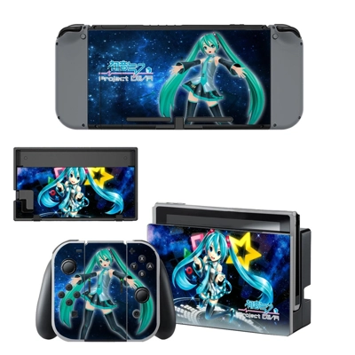 Hatsune Miku Project DIVA decal skin for Nintendo Switch Console and Controllers