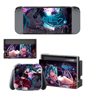 Hatsune Miku Project DIVA decal skin for Nintendo Switch Console and Controllers