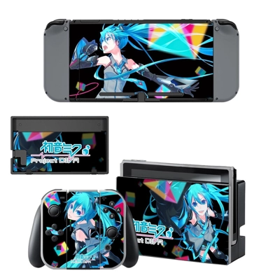 Hatsune Miku Project DIVA decal skin for Nintendo Switch Console and Controllers
