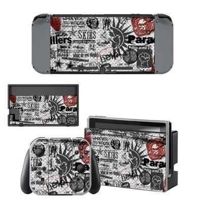 Punk rock decal skin for Nintendo Switch Console and Controllers