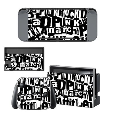 Punk Rock decal skin for Nintendo Switch Console and Controllers
