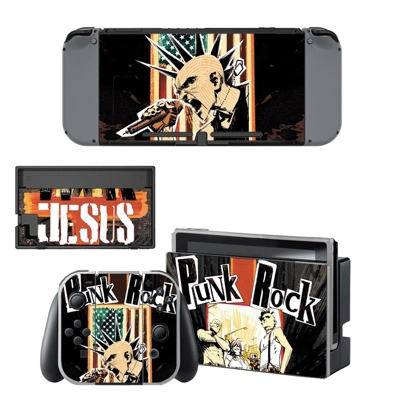 Punk rock Jesus decal skin for Nintendo Switch Console and Controllers