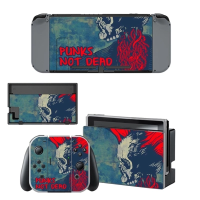 Punks not dead decal skin for Nintendo Switch Console and Controllers