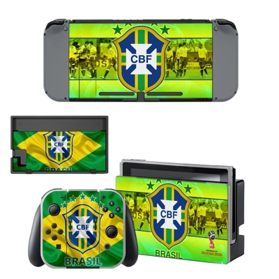 Brazilian Football Confederation decal skin for Nintendo Switch Console and Controllers
