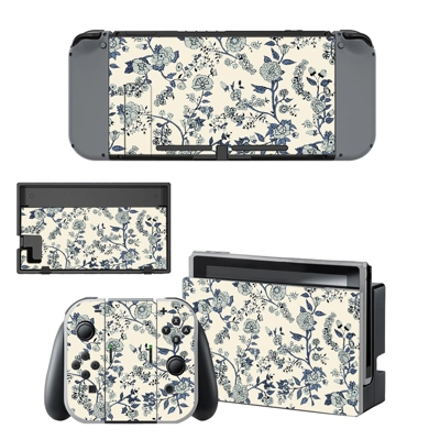 Floral Pattern decal skin for Nintendo Switch Console and Controllers