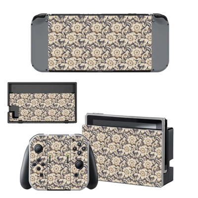 Floral Pattern decal skin for Nintendo Switch Console and Controllers