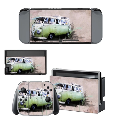 Hippie van wallpaper decal skin for Nintendo Switch Console and Controllers