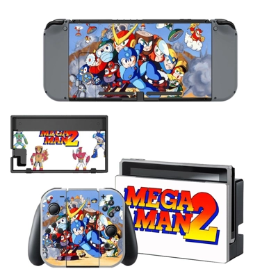 Mega Man 2 decal skin for Nintendo Switch Console and Controllers