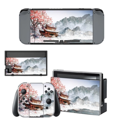 Chinese house decal skin for Nintendo Switch Console and Controllers