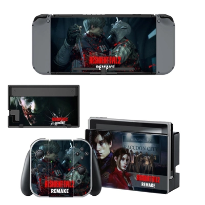 Resident Evil 2 remake decal skin for Nintendo Switch Cons.. Resident Evil 2 remake decal skin for Nintendo Switch Cons..