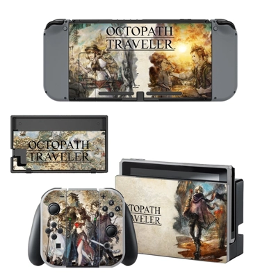Octopath Traveler decal skin for Nintendo Switch Console and Controllers