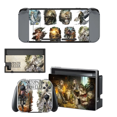 Octopath Traveler decal skin for Nintendo Switch Console and Controllers