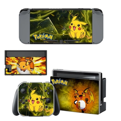 Pokemon go pikachu decal skin for Nintendo Switch Console and Controllers