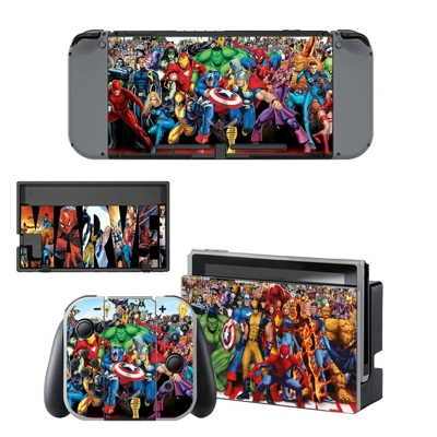 Super Heroes decal skin for Nintendo Switch Console and Co..