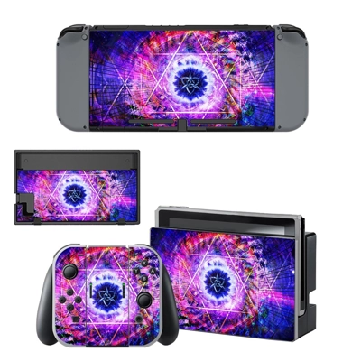 Floral star decal skin for Nintendo Switch Console and Controllers