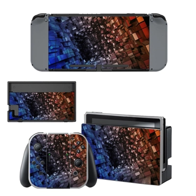 Blocks Column decal skin for Nintendo Switch Console and Controllers