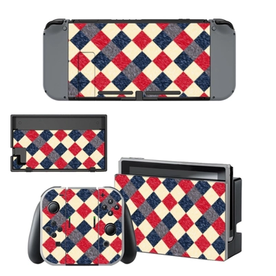 Colorful Squares decal skin for Nintendo Switch Console and Controllers